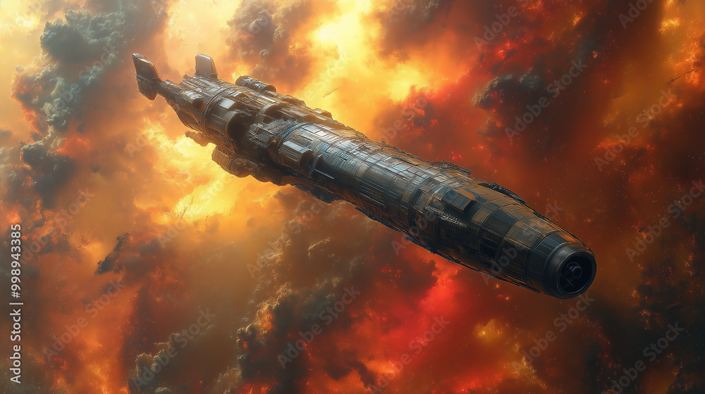 Obraz premium Le vaisseau spatial
