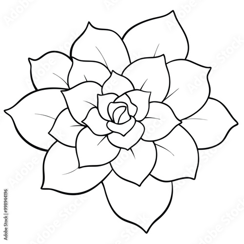 hand-drawn-gardenia-flower-outline art