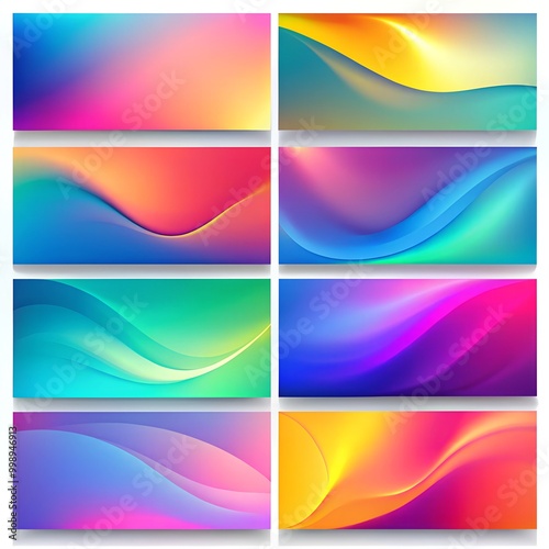 set of abstract colorful backgrounds
