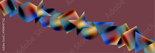 Fluid color geometric shapes abstract background. Vector Illustration For Wallpaper, Banner, Background, Card, Book Illustration, landing page