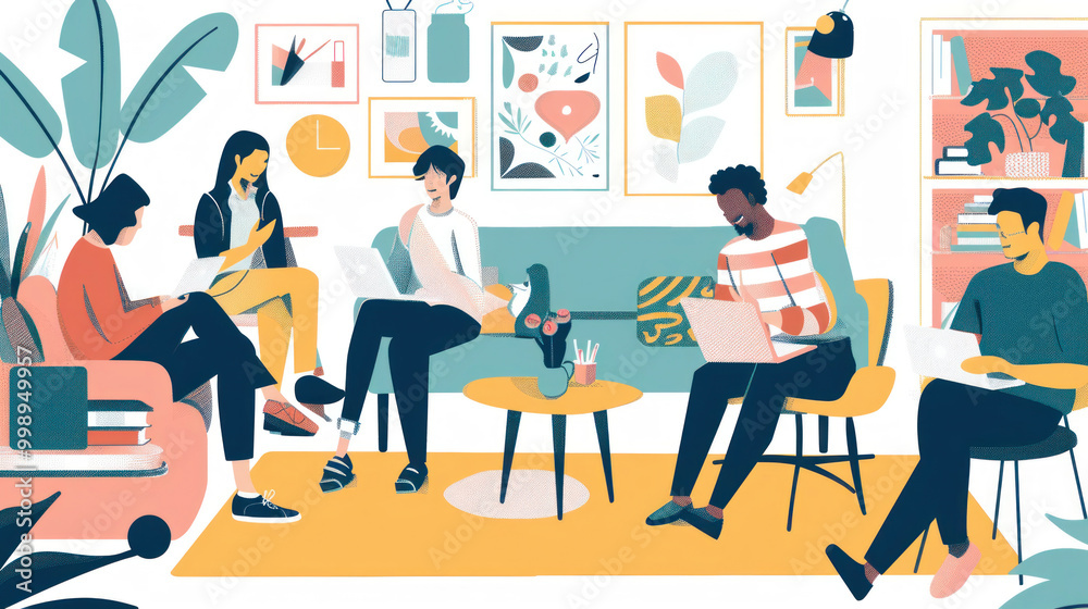 A team of marketers collaborating with influencers to create authentic, engaging content that aligns with the brand's values. A team of marketers collaborating with influencers to create authentic, engaging content that aligns with the brand's values.