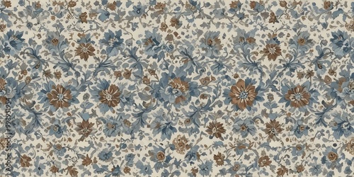 Wallpaper Mural modernist style A detailed and ornate vintage floral pattern Torontodigital.ca