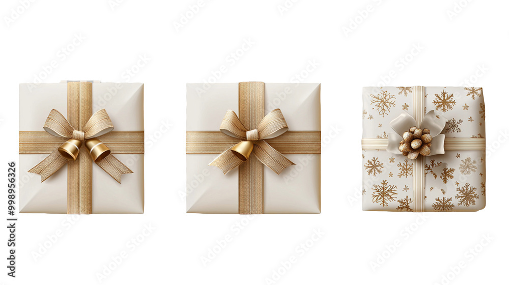 Festive Christmas Display: A Collection of Minimalist Gift Boxes with Festive Ornaments Festive Christmas Display: A Collection of Minimalist Gift Boxes with Festive Ornaments