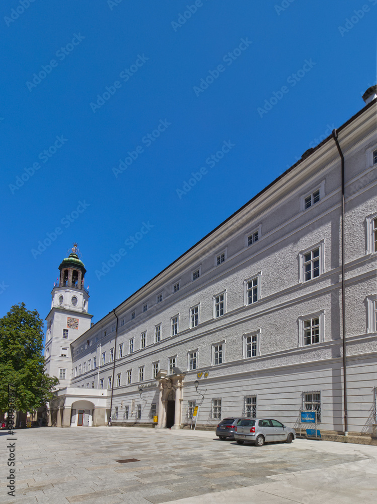 Fototapeta premium The huge museum near Mozart square, Salzburg, Austria