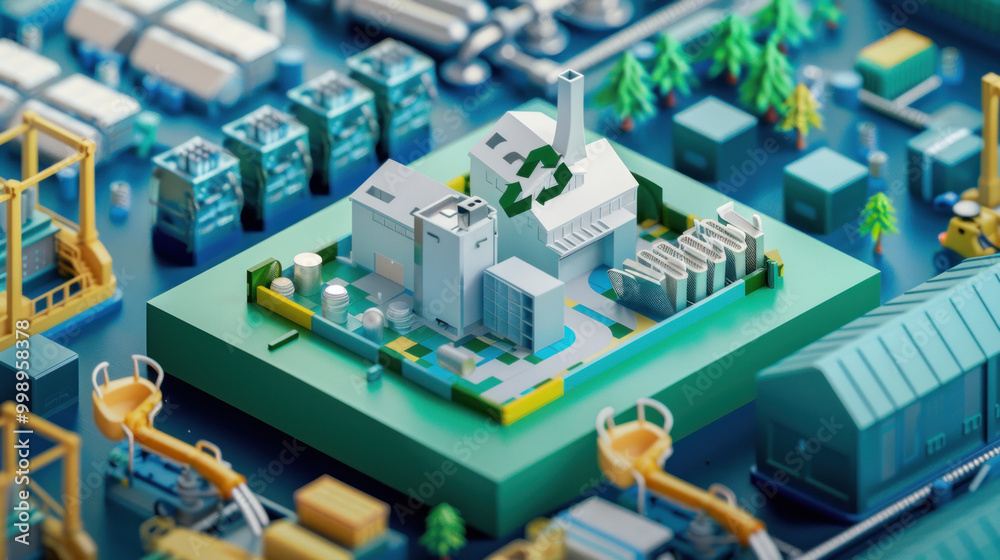 A visual of a circular supply chain model, showcasing how businesses can integrate sustainability and recycling into every step of production. A visual of a circular supply chain model, showcasing how businesses can integrate sustainability and recycling into every step of production.