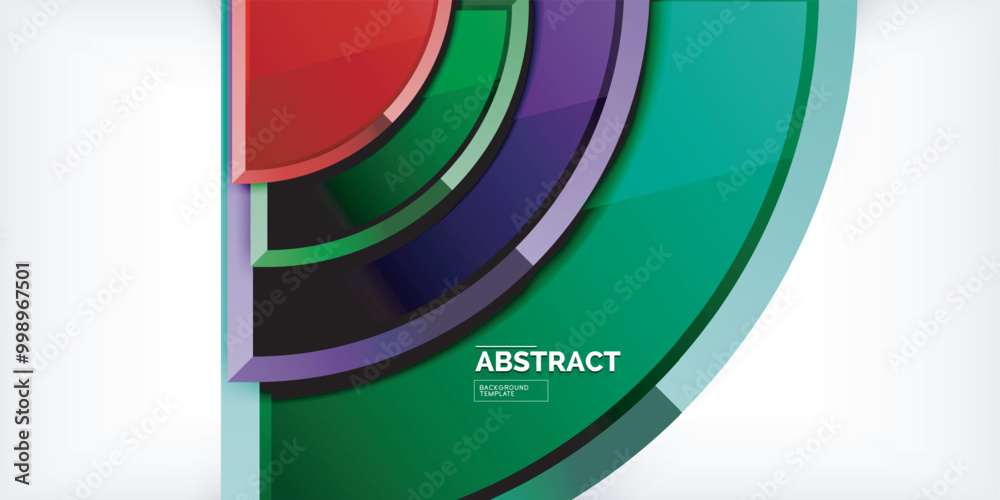 Obraz premium Triangle circles background. Vector Illustration For Wallpaper, Banner, Background, Card, Book Illustration, landing page