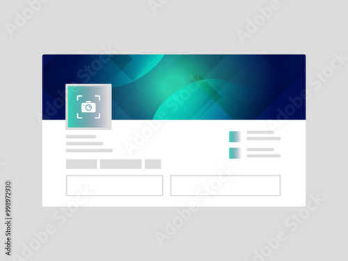 LinkedIn banner mockup geometric LinkedIn profile page presentation template