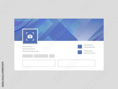 LinkedIn banner mockup LinkedIn profile page presentation flat abstract banner template