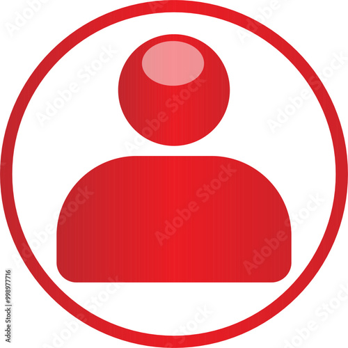 Gradient red color user icon design People icon design