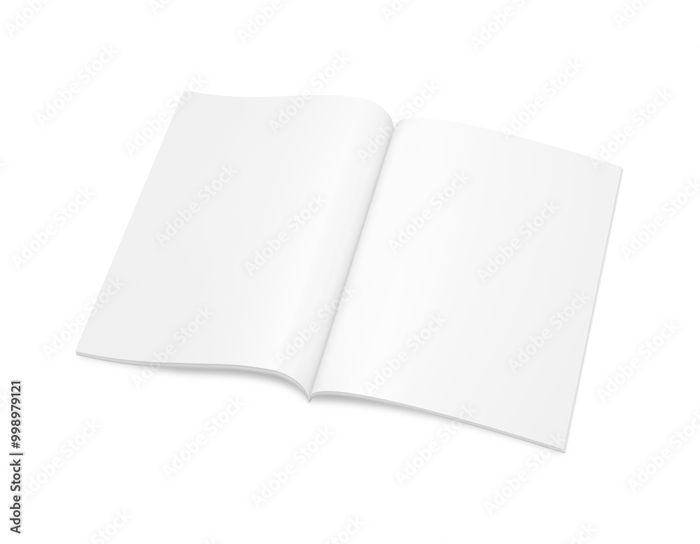 An image of a Opened Magazine isolated on a white background An image of a Opened Magazine isolated on a white background