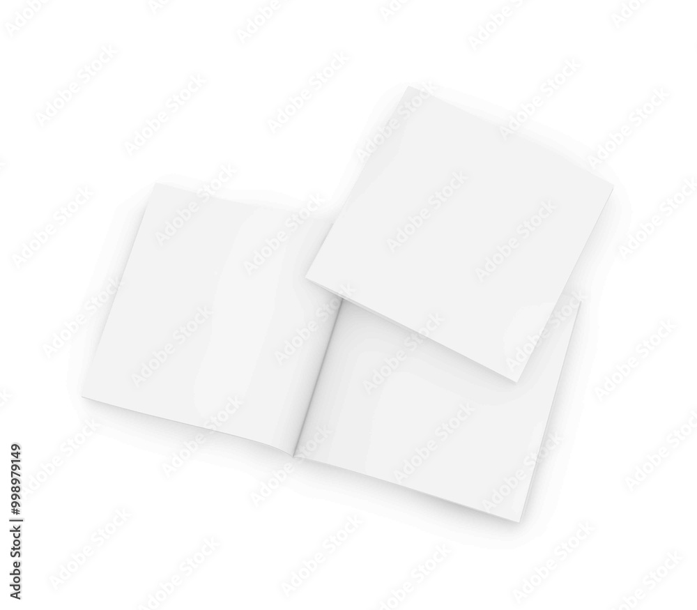 An image of a Square Brochure isolated on a white background An image of a Square Brochure isolated on a white background