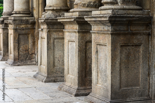 A photo of a row of columns.