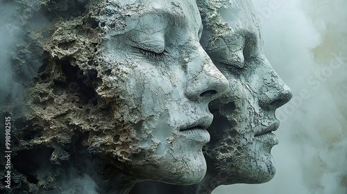 Stone Faces: A Surrealist Dream