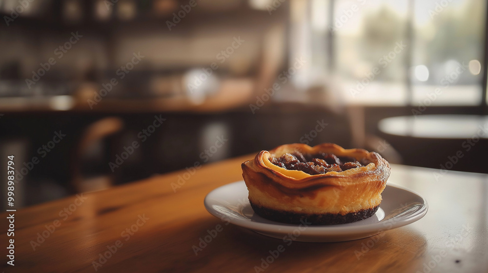 Fotografie cake , pastel de nata on the table