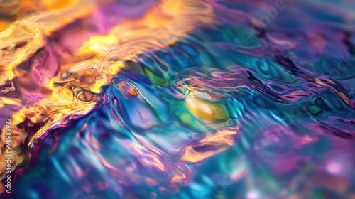 Mesmerizing Abstract Liquid Patterns: A Symphony of Color and Light