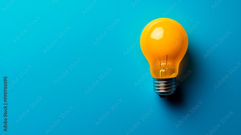 light bulb isolated on orange background. idea and innovation concept light bulb isolated on orange background. idea and innovation concept