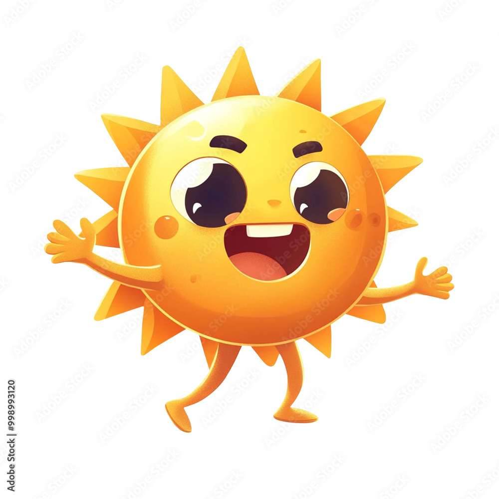 Sun with cartoon character graphic design Sun with cartoon character graphic design