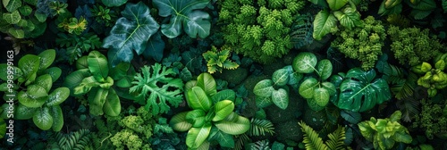 Aerial perspective of lush forest engaging in carbon capture for sustainable emission reduction photo