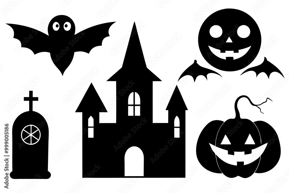 Set of icons related to halloween.icon collection. Editable stroke. Vector illustration Set of icons related to halloween.icon collection. Editable stroke. Vector illustration
