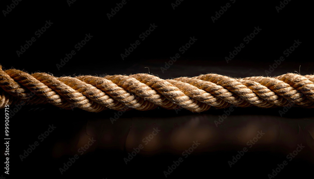 Close-up of the rope on a black background Close-up of the rope on a black background