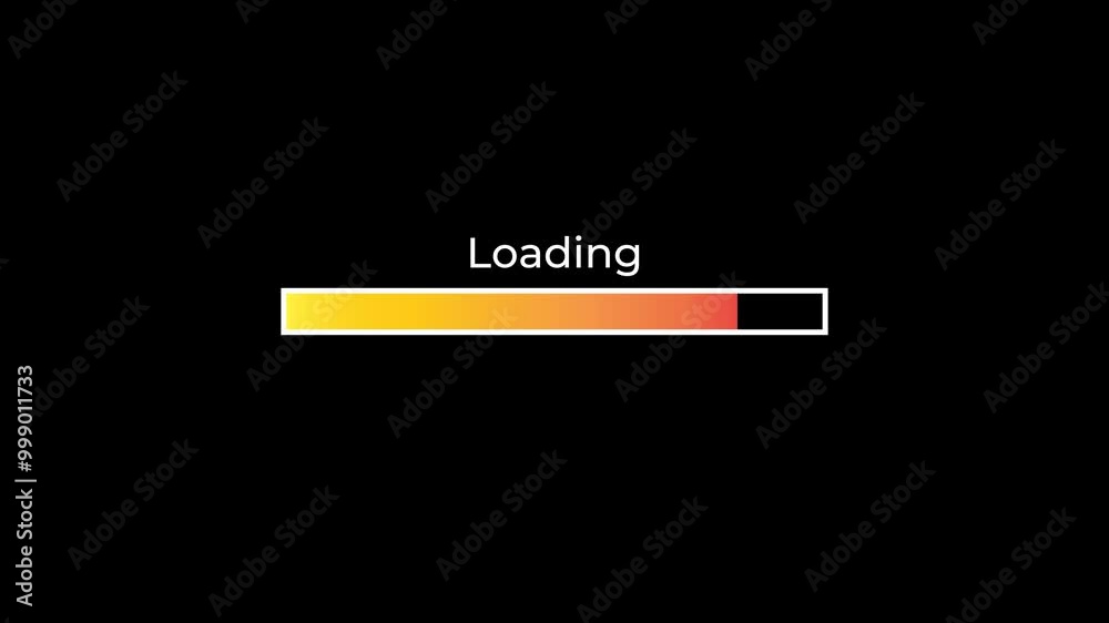 Animated animation of orange gradient simple progress bar on loading screen (with alpha channel) Animated animation of orange gradient simple progress bar on loading screen (with alpha channel)