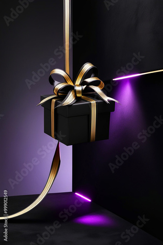 A black gift box