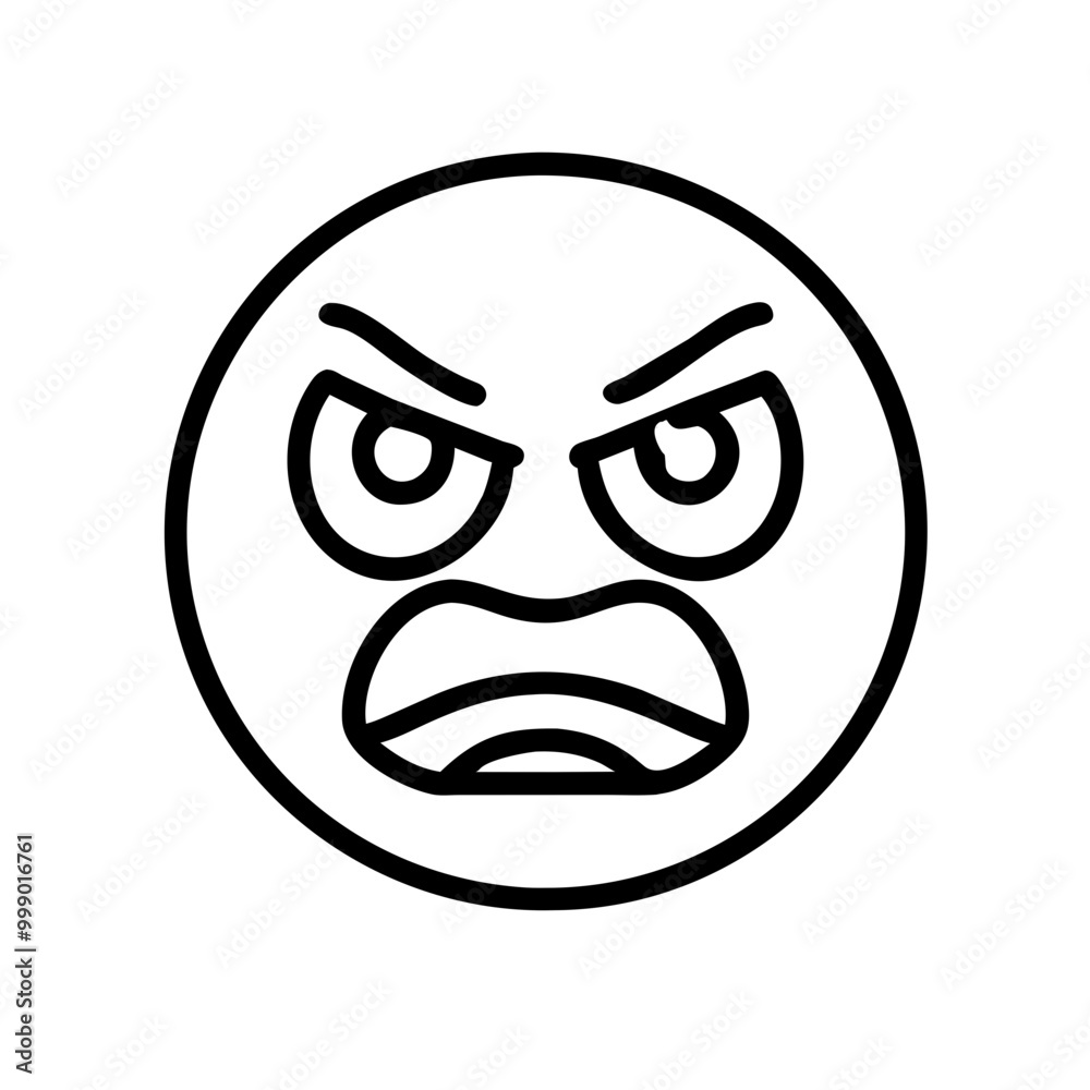 Obraz premium angry emoji