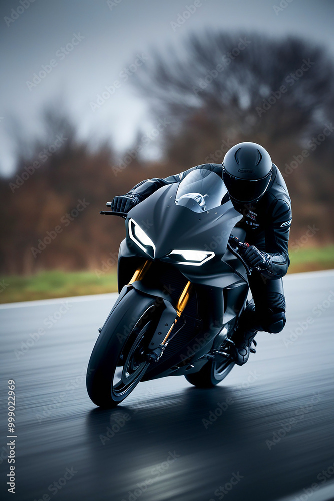 A sleek modern sports motorcycle A sleek modern sports motorcycle