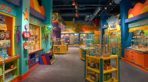 Wallpaper Mural children's toy store with colorful displays Torontodigital.ca