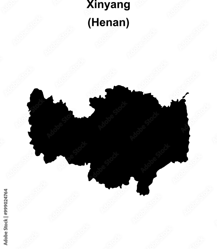 Obraz premium Xinyang blank outline map