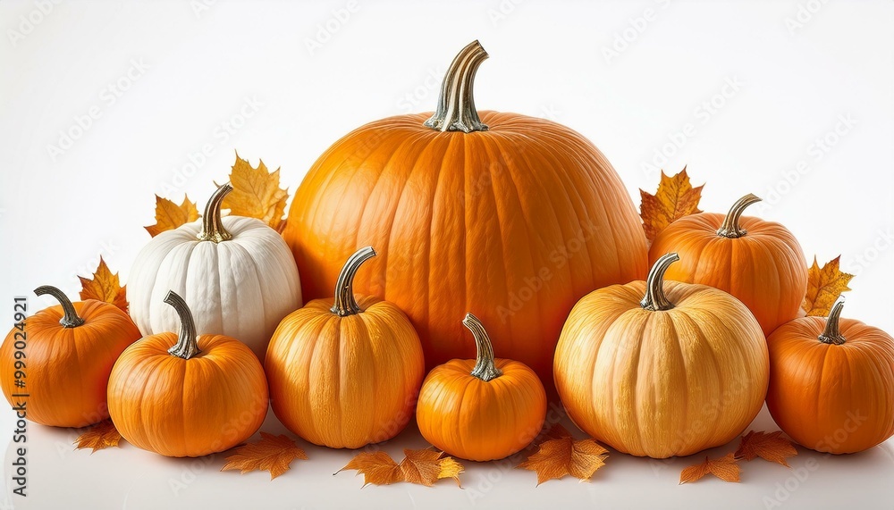 pumpkins on a white background 20 pumpkins on a white background 20