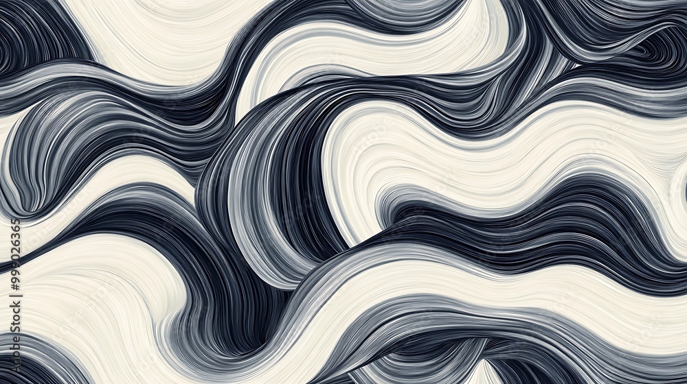 Abstract black and white wave pattern. Abstract black and white wave pattern.
