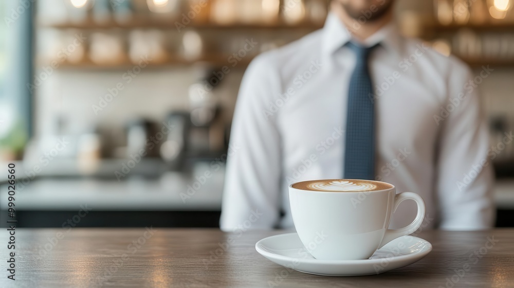 A business traveler enjoying an early morning coffee in the hotel restaurant before a full day of meetings close up Quiet preparation for the day ahead realistic Multilayer A business traveler enjoying an early morning coffee in the hotel restaurant before a full day of meetings close up Quiet preparation for the day ahead realistic Multilayer