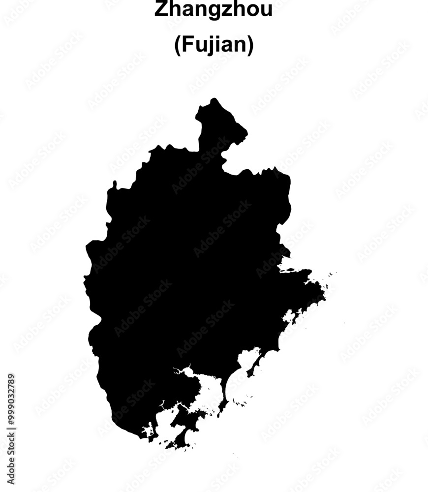 Zhangzhou blank outline map Zhangzhou blank outline map