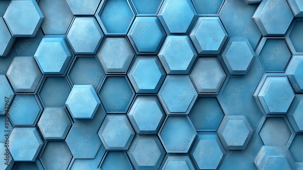 Abstract blue geometric hexagon pattern background. Abstract blue geometric hexagon pattern background.