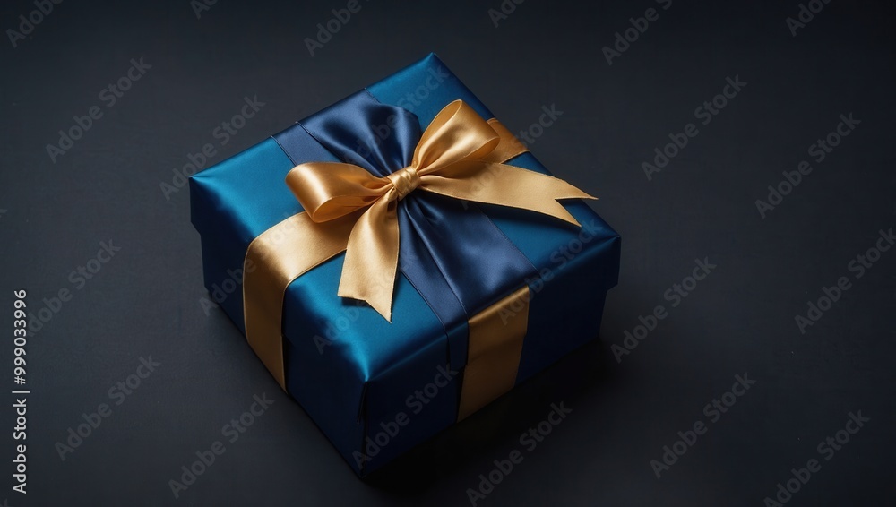 Gift-Wrapped Box on Gradient Background Gift-Wrapped Box on Gradient Background