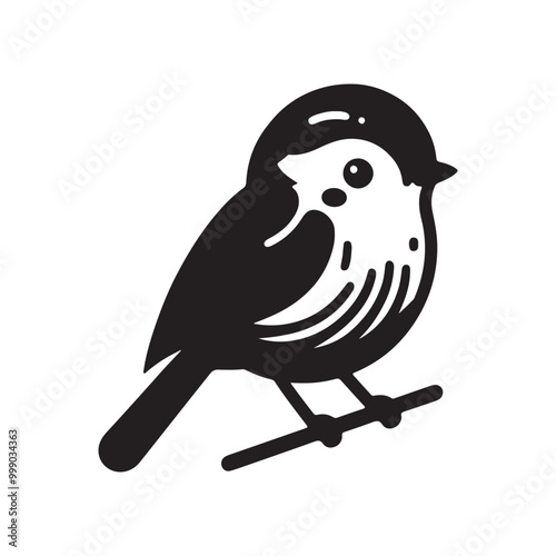 Blue Tit Silhouette Vector Graphics – Great for T-Shirts and Prints