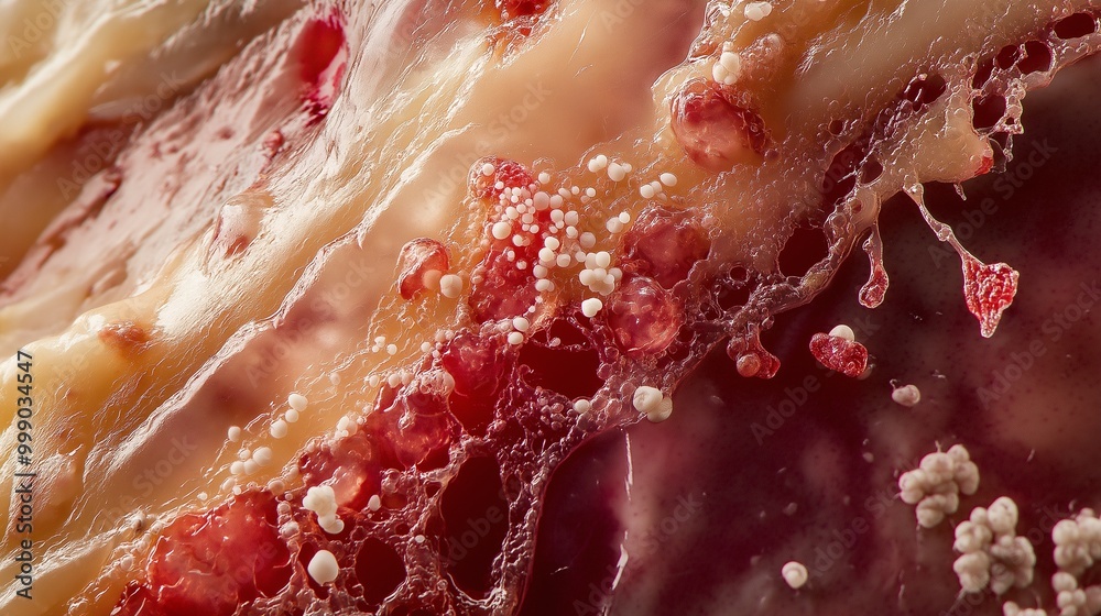 Obraz premium healthy heart tissue, displaying the cardiac muscle cells
