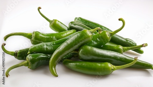 fresh chilaca chili on white background 3