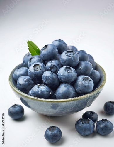 fresh blueberries on a white background 7