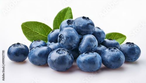 Wallpaper Mural fresh blueberries on a white background 3 Torontodigital.ca