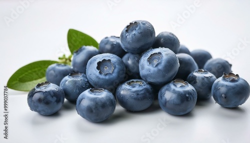 fresh blueberries on a white background 2