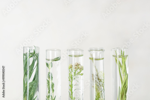 Different test tubes with h...