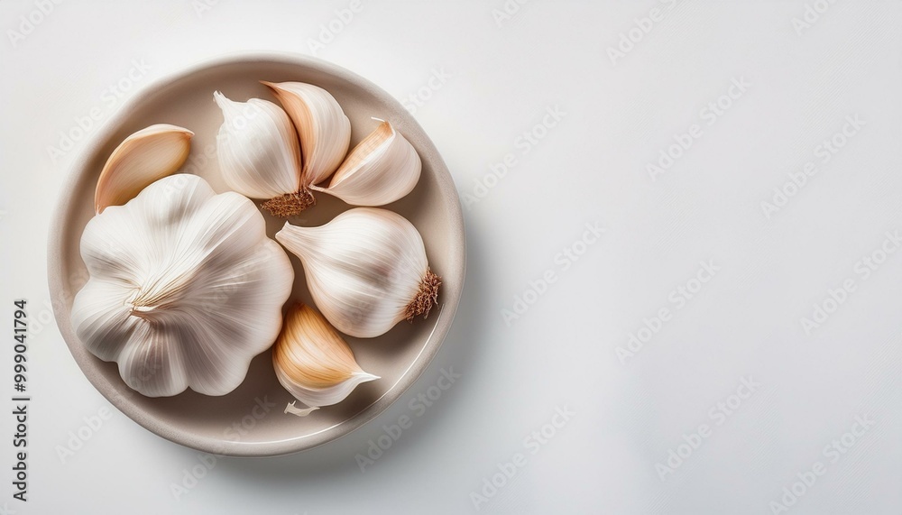 garlic on white background 6 garlic on white background 6