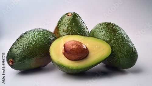 avocados isolated on white background 5