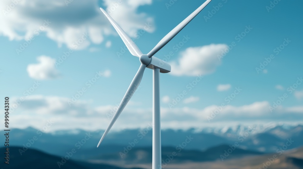 Coastal Wind Farm Landscape under Blue Sky Coastal Wind Farm Landscape under Blue Sky