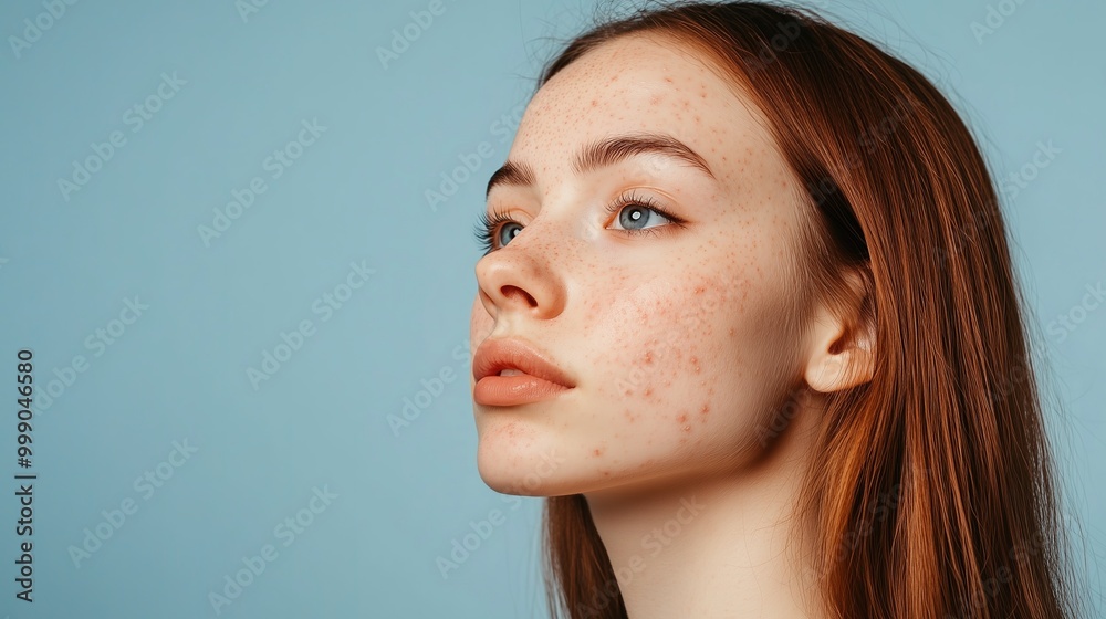 young woman with skin problem young woman with skin problem