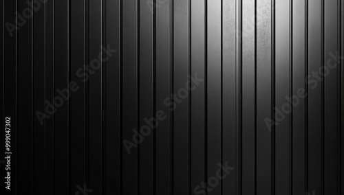 Black corrugated metal texture. Wall wooden vertical panels. Dark steel roof sheet. Wood siding for construction.
