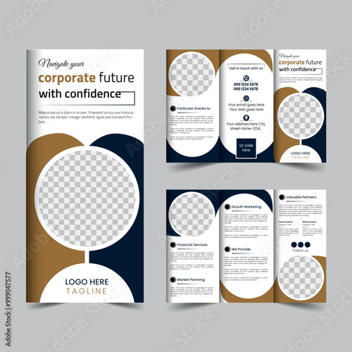 Corporate Trifold brochure design template