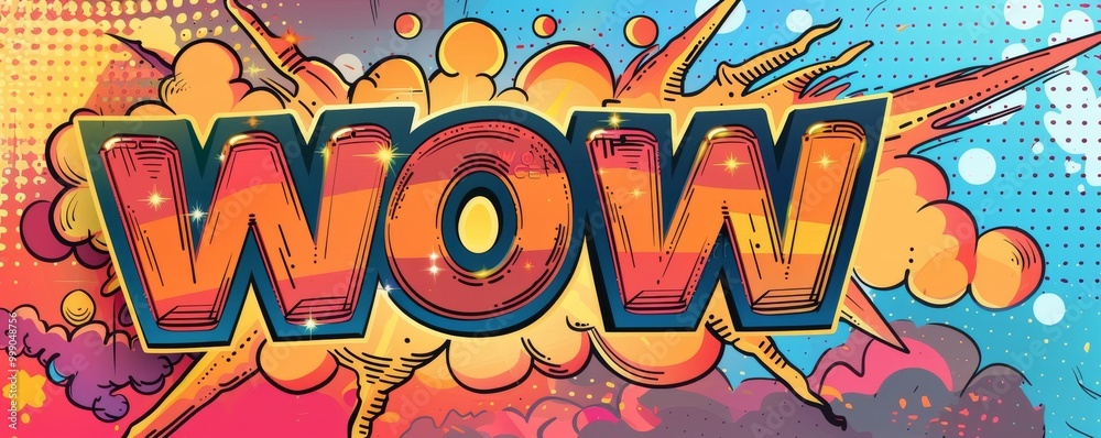 Fototapeta premium Exciting pop art background with